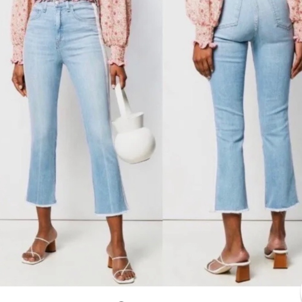 Veronica Beard Blue Cropped Ankle Jeans